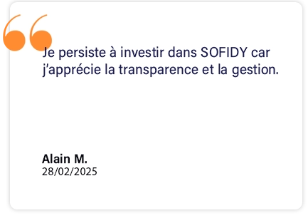 Avis client Sofidy
