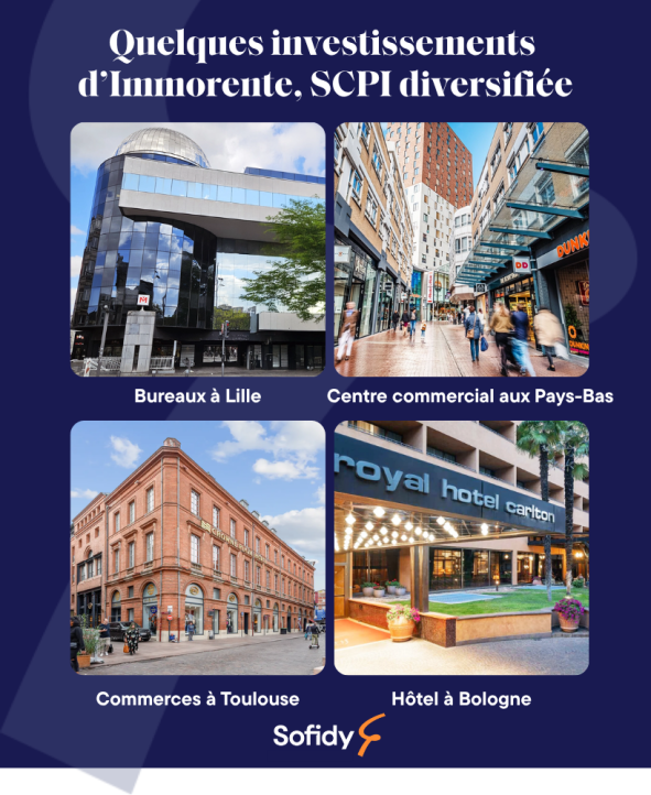 Investissements de notre SCPI diversifiée Immorente